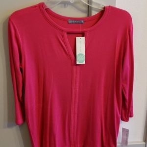 Loveappella fuchsia 3/4 length sleeve shirt
